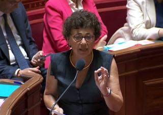 Monique Barbut lors des questions d’actualité  au Sénat le 24 juin 