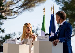 Giorgia Meloni et Emmanuel Macron 