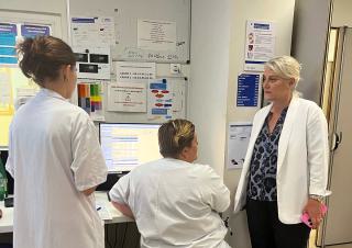 Stéphanie Rist à l'hôpital Cochin le 24 juin 