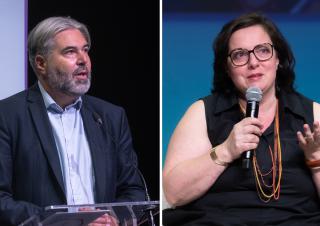 Kosta Kastrinidis et Emmanuelle Cosse 