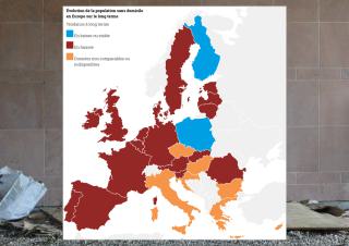 Carte: Évolution de la population sans domicile en Europe sur le long terme
