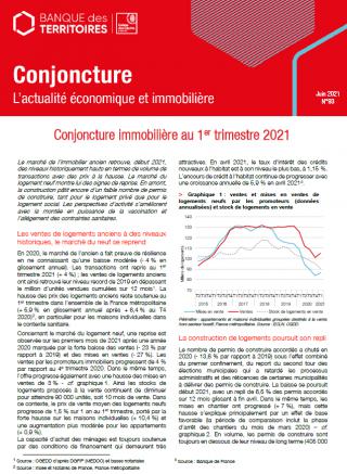 Conjoncture immobilière au 1er trimestre 2021