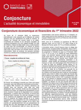Conjoncture économique et financière du 1er trimestre 2022