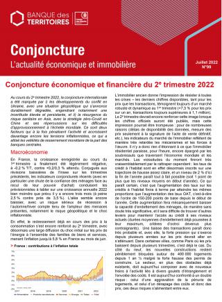 Conjoncture économique et financière du 2e trimestre 2022