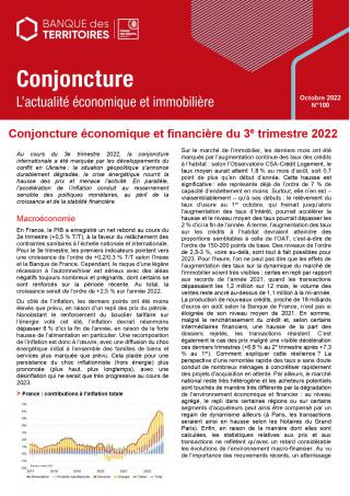 Conjoncture économique et financière du 3e trimestre 2022