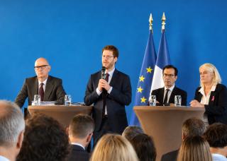 Roland Lescure, David Amiel, Jean-Pierre Farandou et Stéphanie Rist 