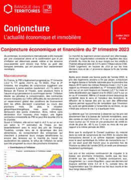 Conjoncture économique et financière du 2e trimestre 2023