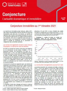 Conjoncture immobilière au 1er trimestre 2021